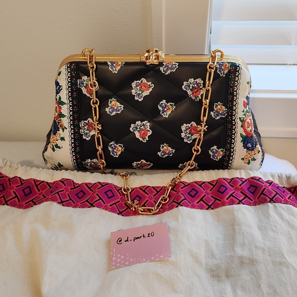 Tory Burch Cleo Quilted Floral bag